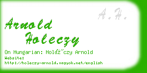 arnold holeczy business card